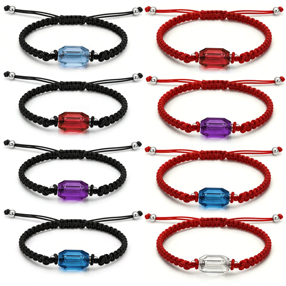 Bottle Ashes Red Black Woven Hand Strap Bracelet