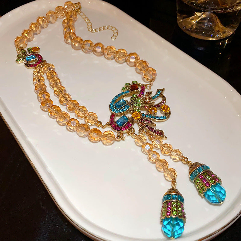 Women's Vintage Court Style Clavicle Chain Light Jewelry Set