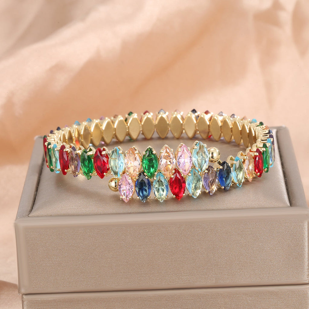 Light Luxury Exquisite Horse Eye Zircon Hand Rings