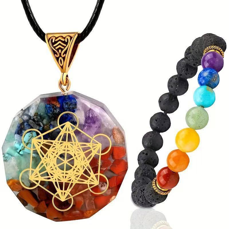 Pretty Men's Natural Crystal Gravel High-grade Pendant