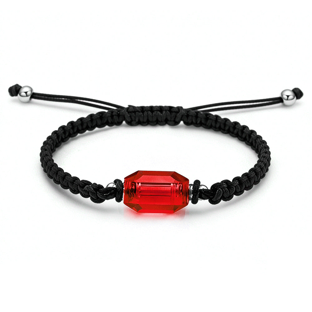 Bottle Ashes Red Black Woven Hand Strap Bracelet