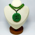 Women's & Men's Brought The Dragon Phoenix Ethnic Style Dark Green Long Pendant