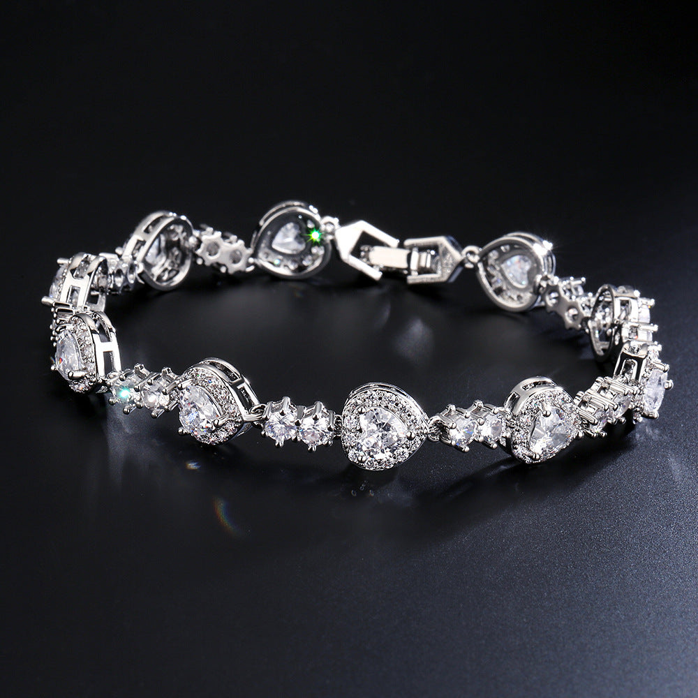Women's Classic Water Drop Zircon Fashion Personalized Bridal Bracelet