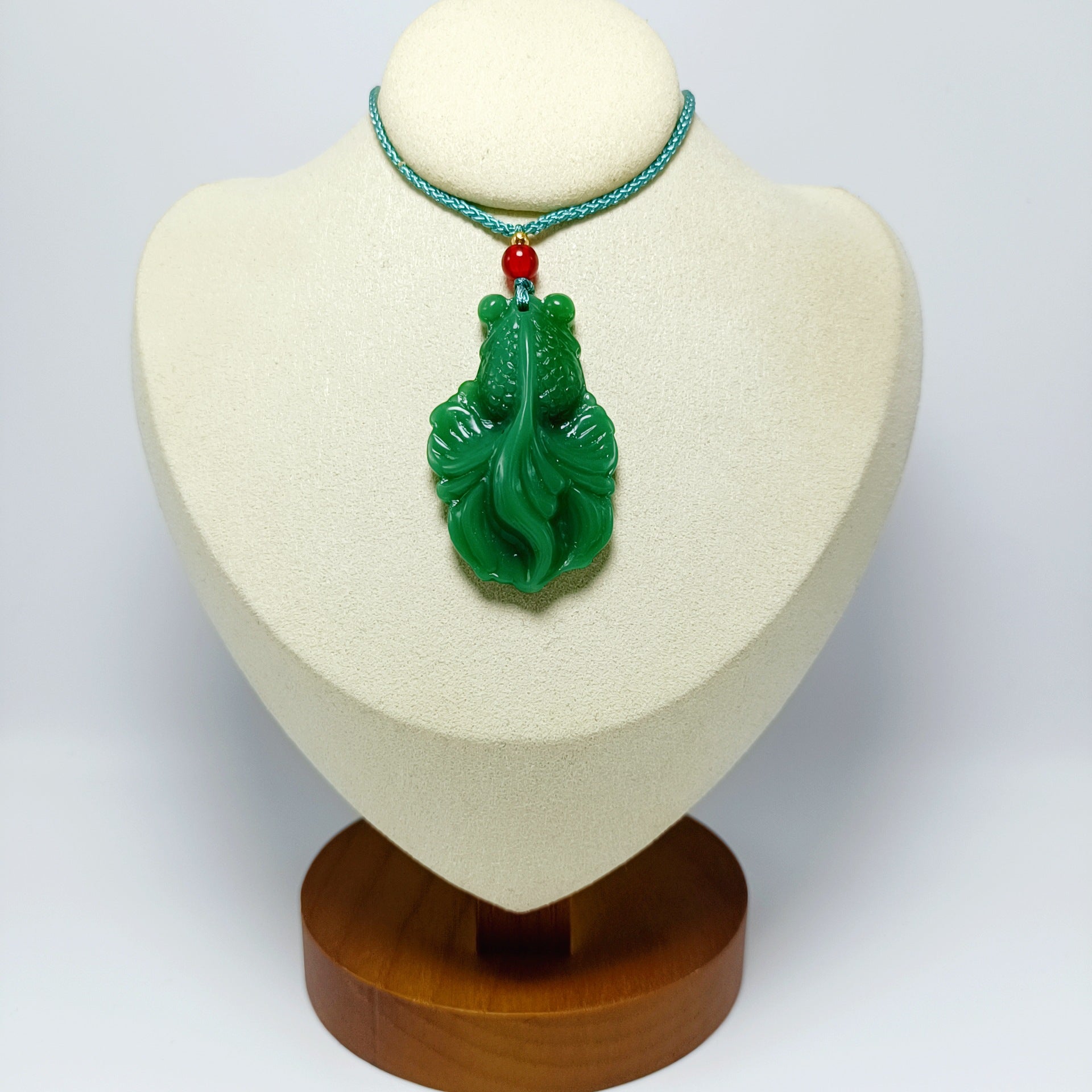 Jade Glass Dark Green Light Smooth Small Goldfish All Kinds Pendant