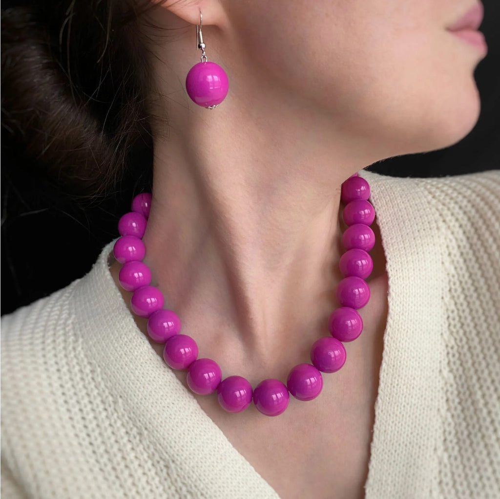Design Round Beads Handmade Beaded Niche Vintage Necklaces