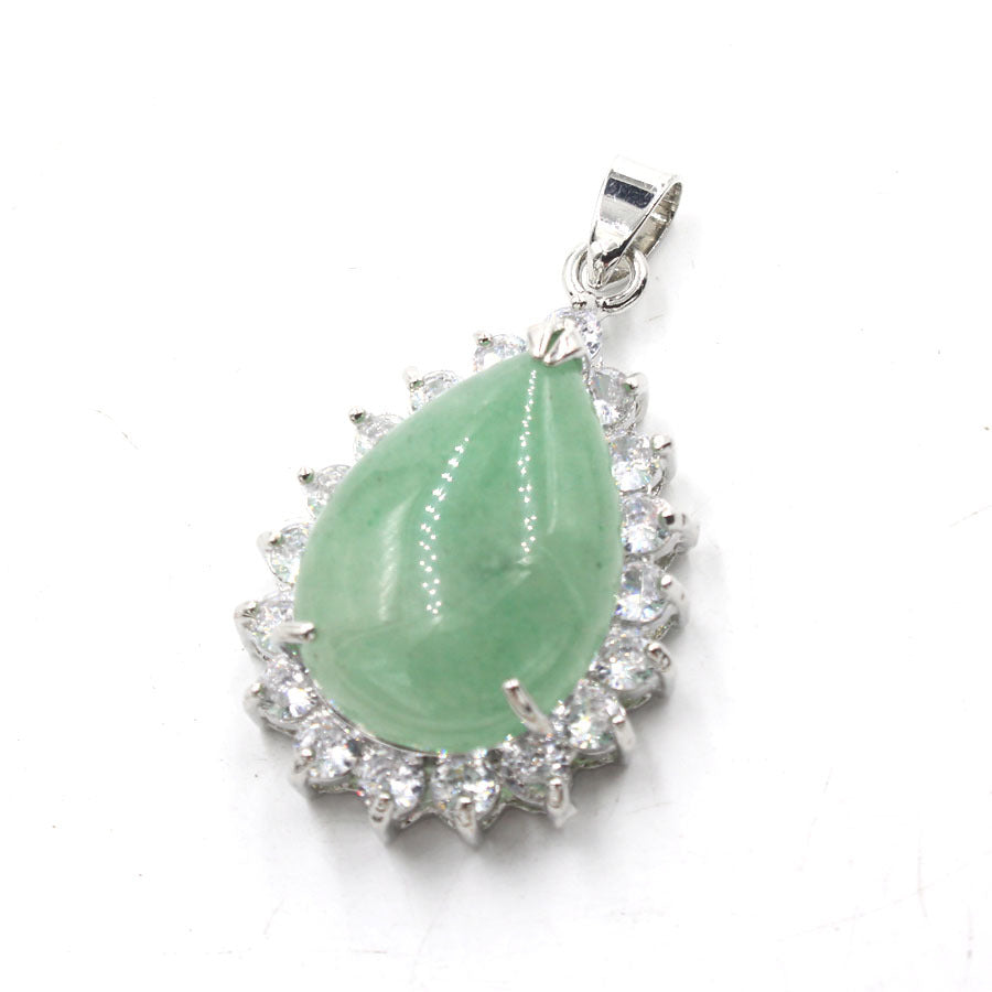 Drop-shaped Crystal Inlaid Rhinestone Edge Fashion Pendant