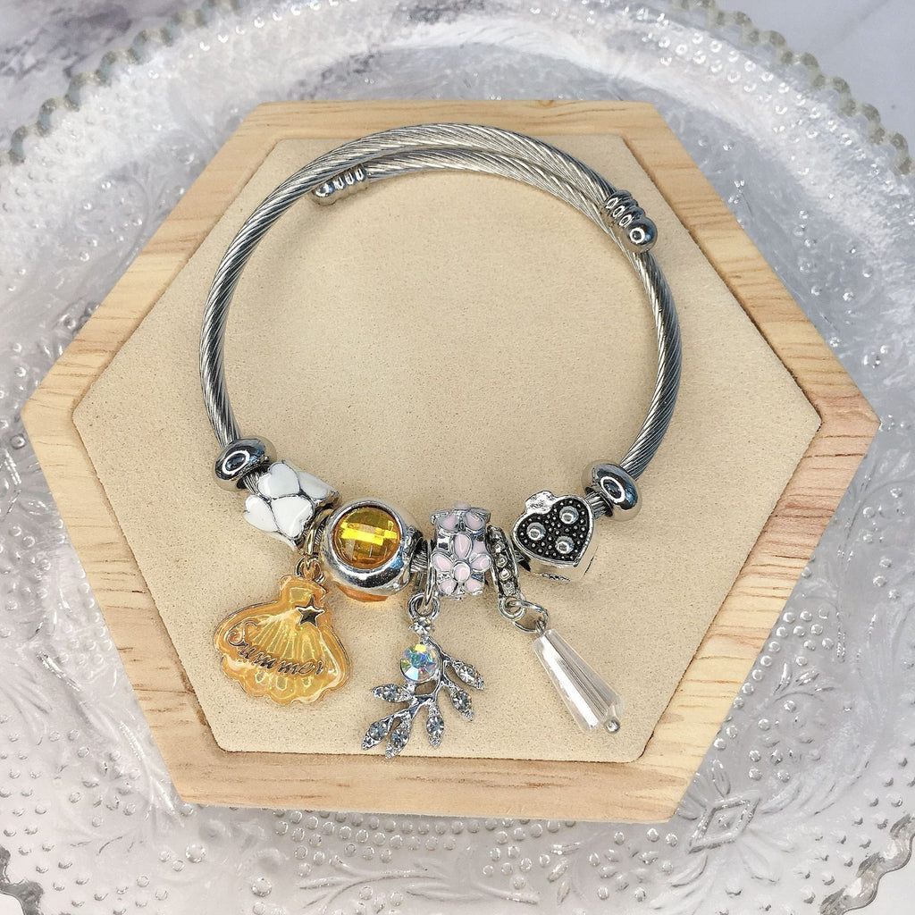 Women's Electroplated Pink Swan Fox Turtle Alloy Bracelets