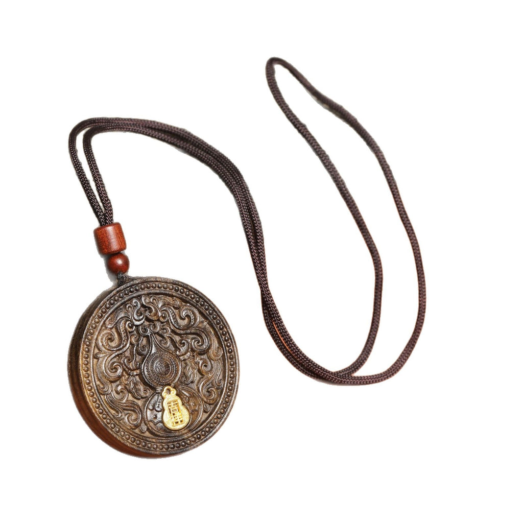 Auspicious Inlaid Carved Life Crafts Sales Pendant