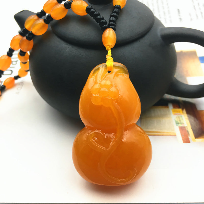 Women's & Men's Peace Buckle Lucky Gourd Long Sweater Pendant