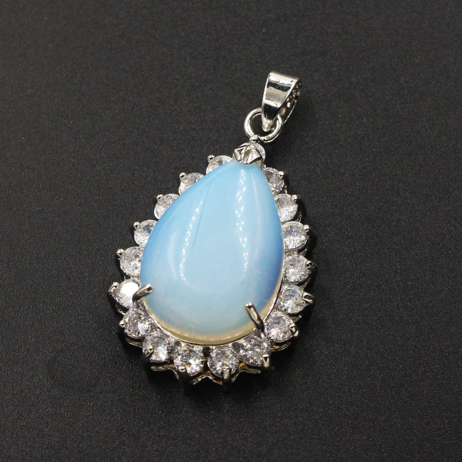 Drop-shaped Crystal Inlaid Rhinestone Edge Fashion Pendant