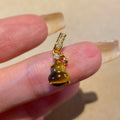 Women's High-grade Golden Zircon Double Tigereye Calabash Pendent Necklaces