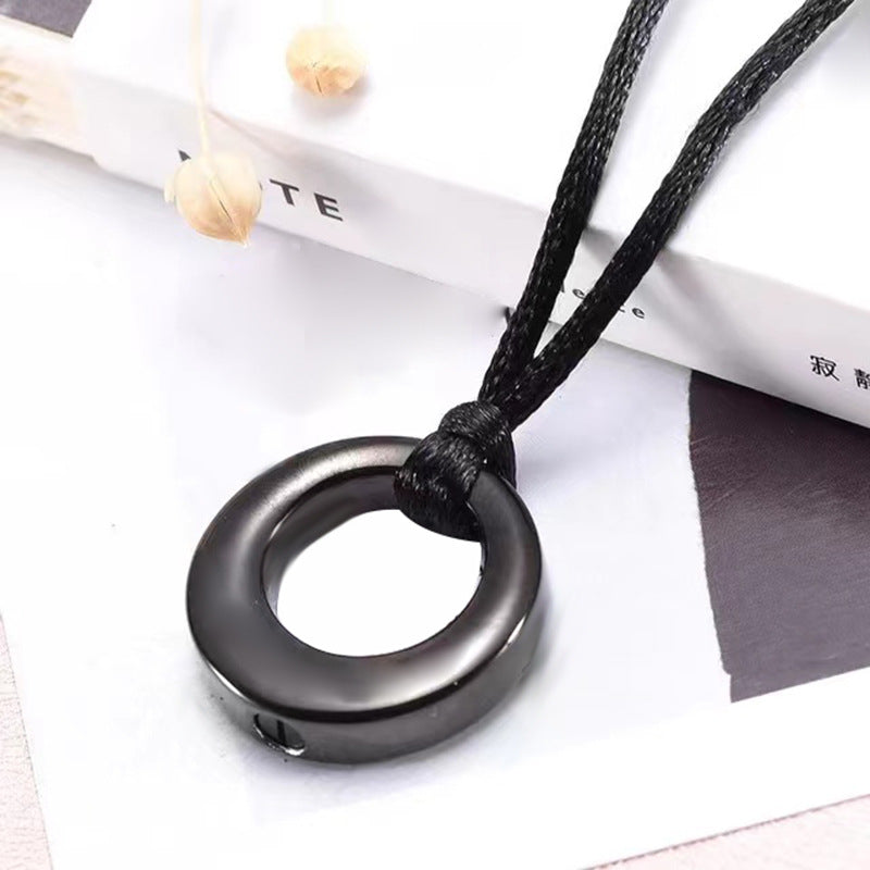 Steel Hollow Round Perfume Bottle For Relatives Lovers Pet Memorial Pendant