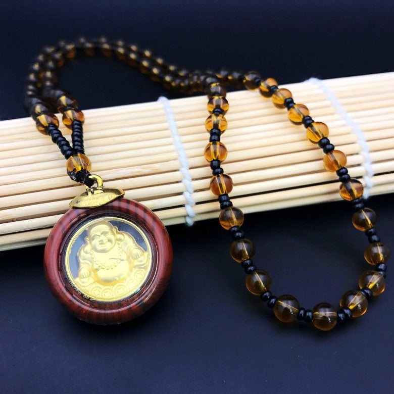 Women's & Men's Buddha Scenic Spot Maitreya Double-sided Statue Pendant