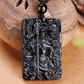 Men's Natural Icy Dragon Yu God Of Pendant