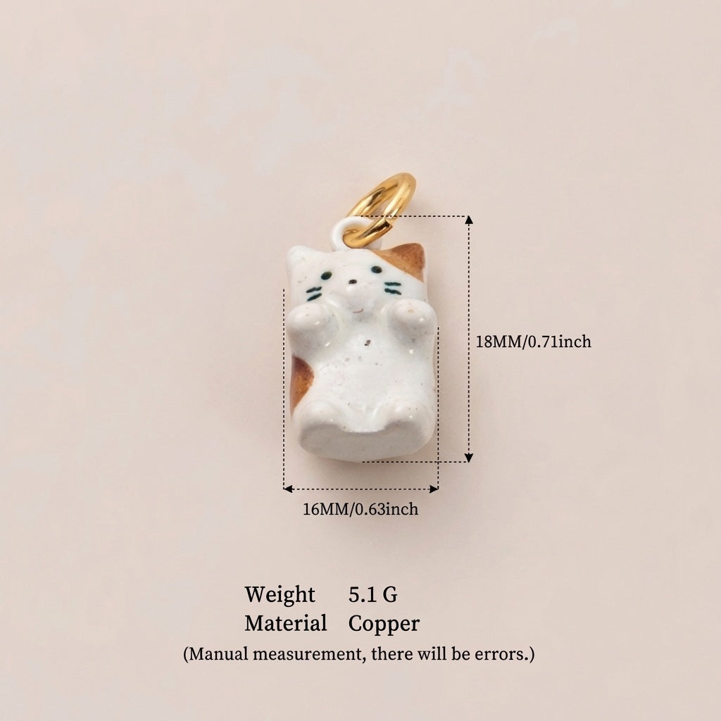 Small Animal Series Fox Kitten Frog Pendant