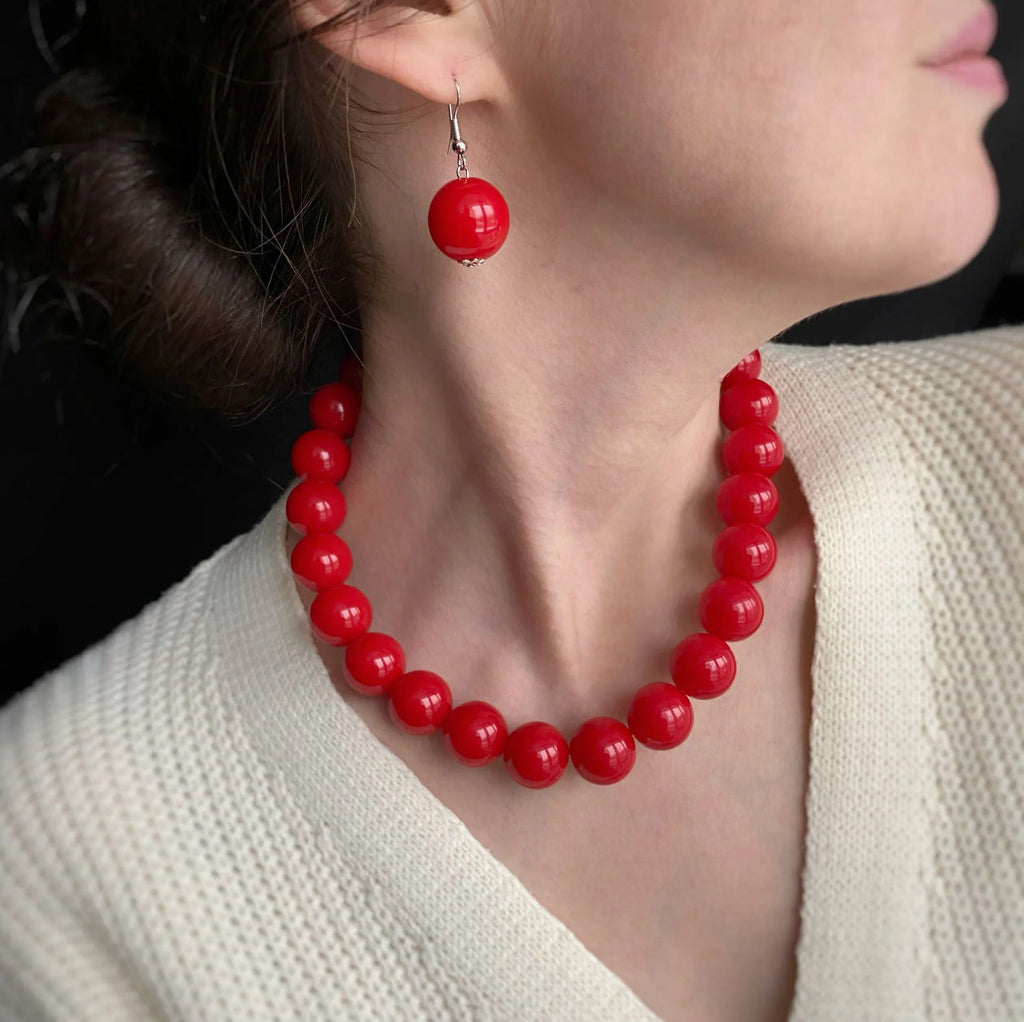 Design Round Beads Handmade Beaded Niche Vintage Necklaces