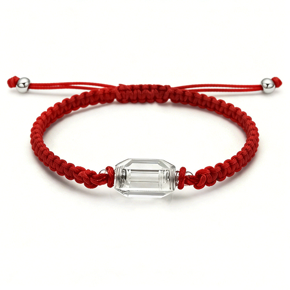 Bottle Ashes Red Black Woven Hand Strap Bracelet