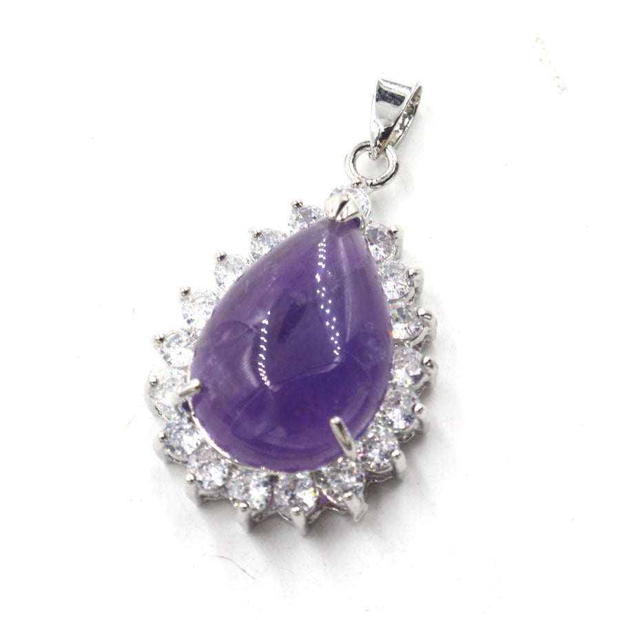 Drop-shaped Crystal Inlaid Rhinestone Edge Fashion Pendant