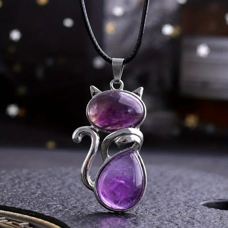 Comfortable Natural Crystal Inlaid Amethyst Other Pendant