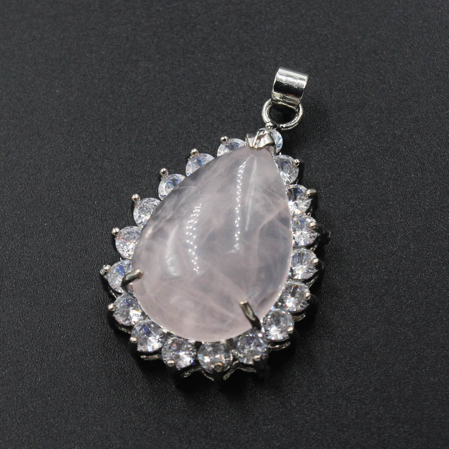 Drop-shaped Crystal Inlaid Rhinestone Edge Fashion Pendant