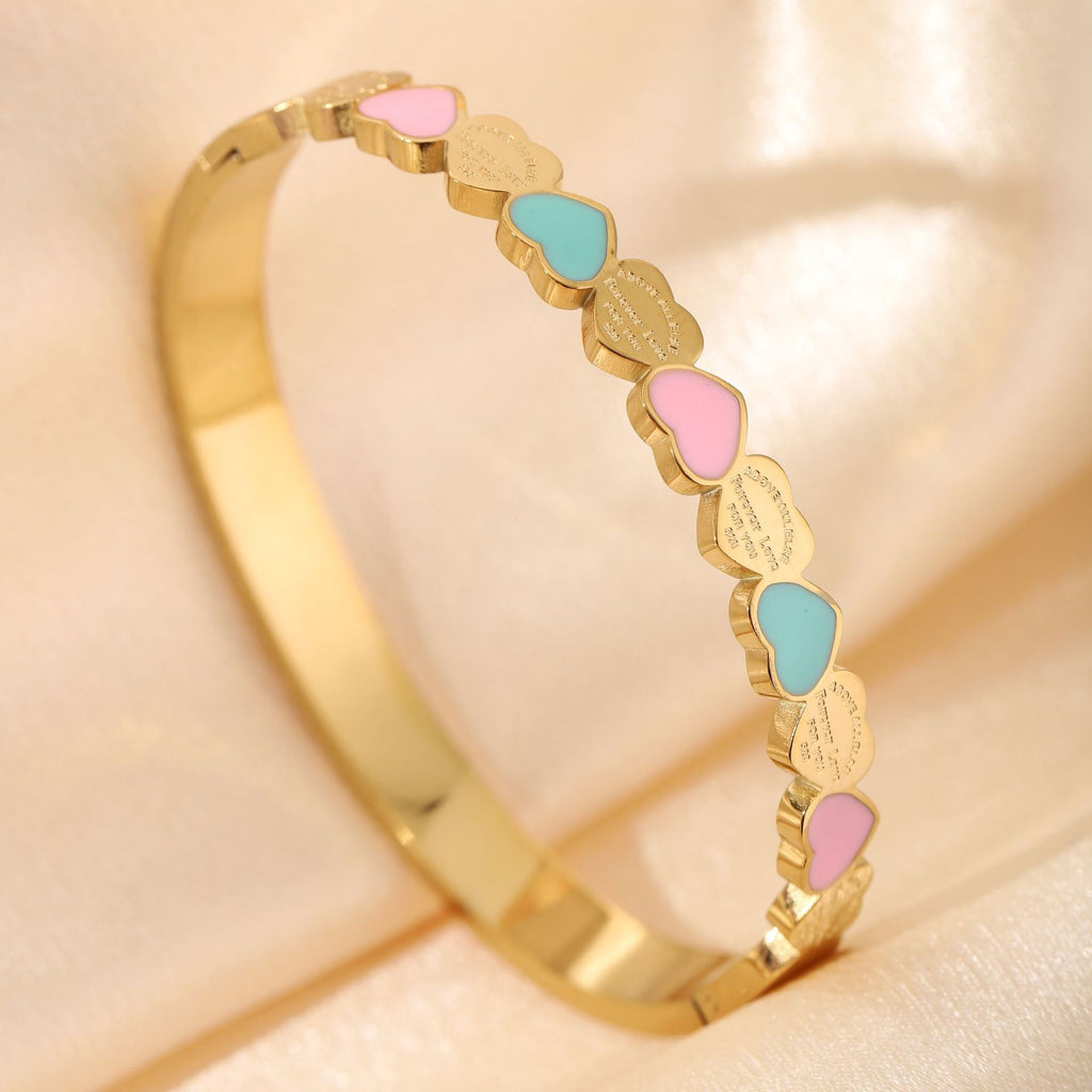 Titanium Steel High-grade Retro Chinese Flower Bow Fashionable Bracelet