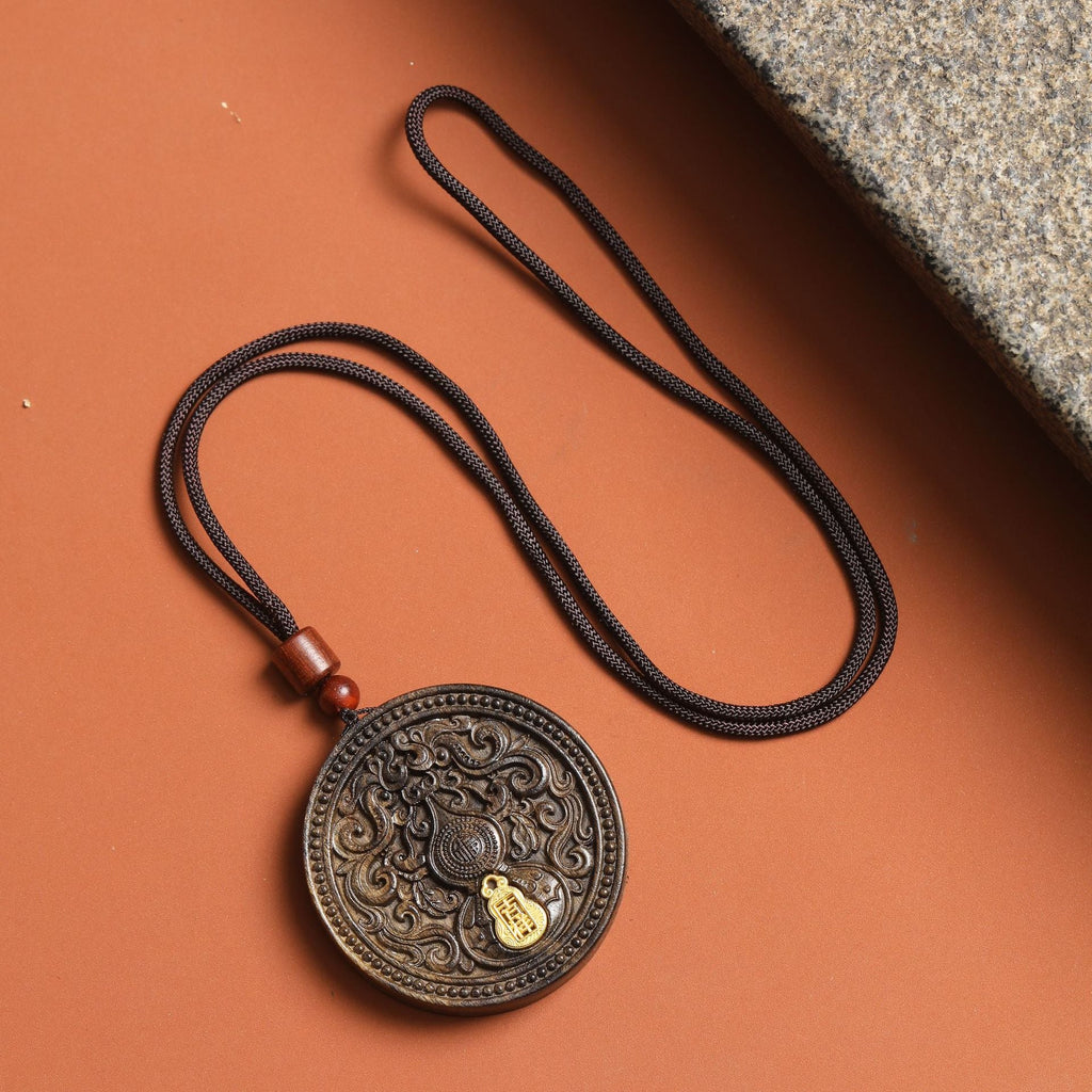 Auspicious Inlaid Carved Life Crafts Sales Pendant