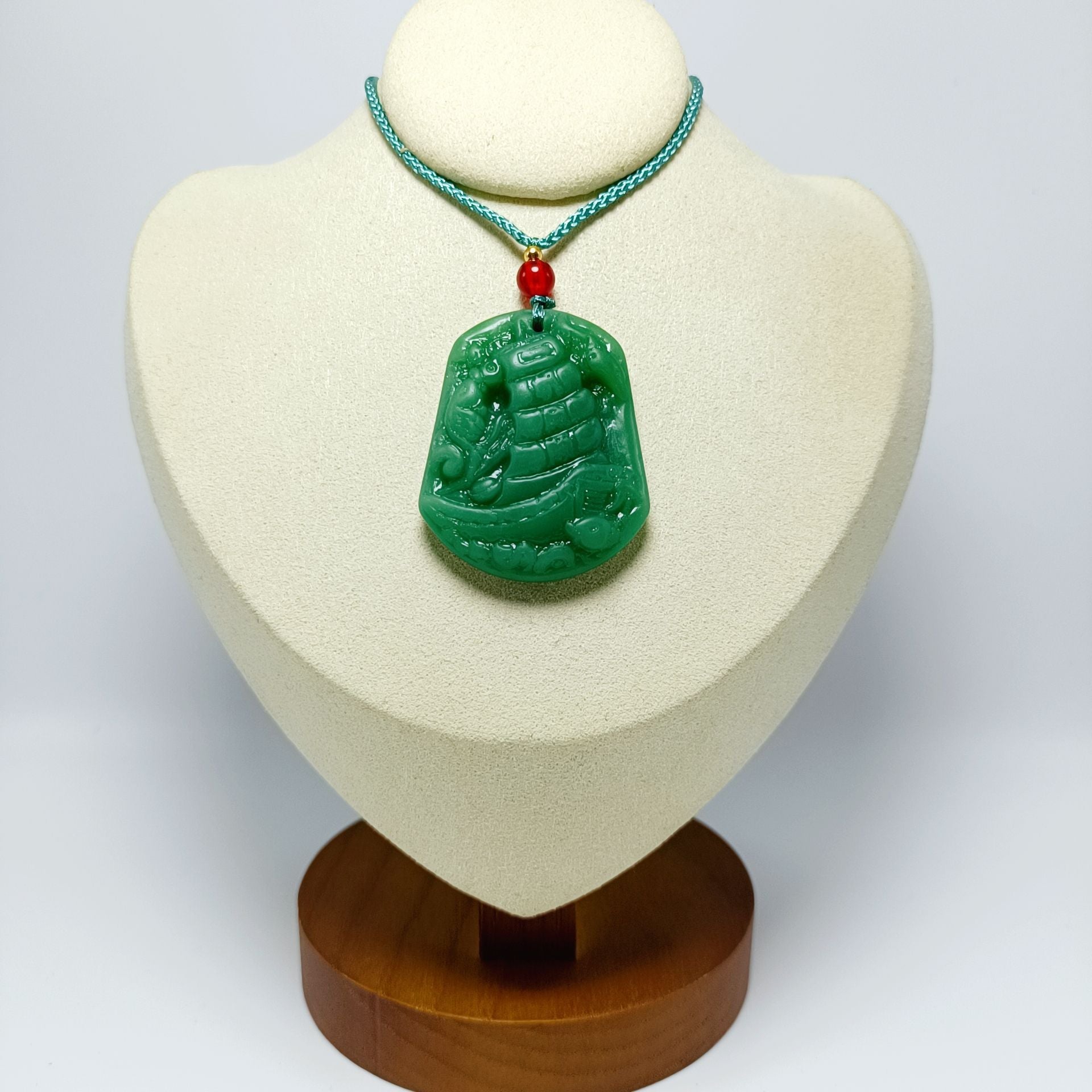 Jade Glass Dark Green Light Smooth Small Goldfish All Kinds Pendant