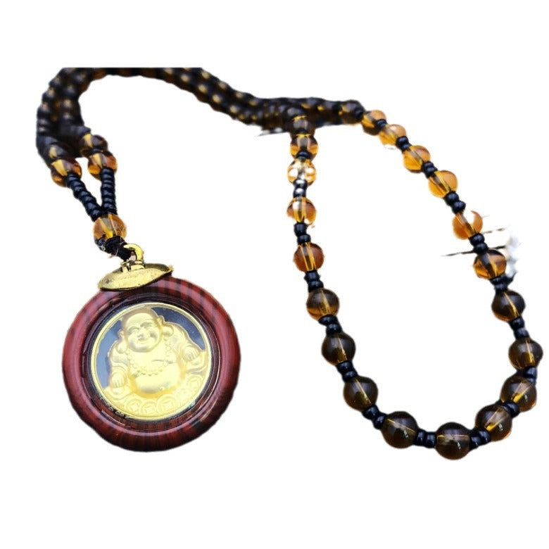 Women's & Men's Buddha Scenic Spot Maitreya Double-sided Statue Pendant