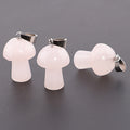 Natural Crystal Jade Mushroom Tigereye Pink Pendant