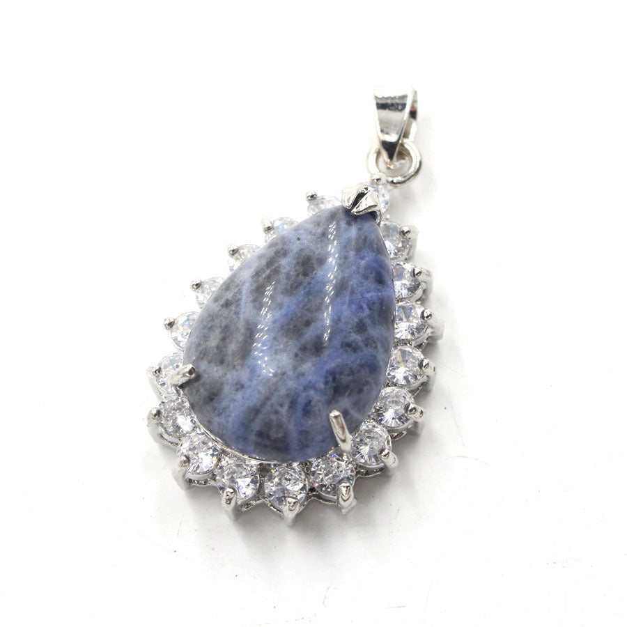 Drop-shaped Crystal Inlaid Rhinestone Edge Fashion Pendant