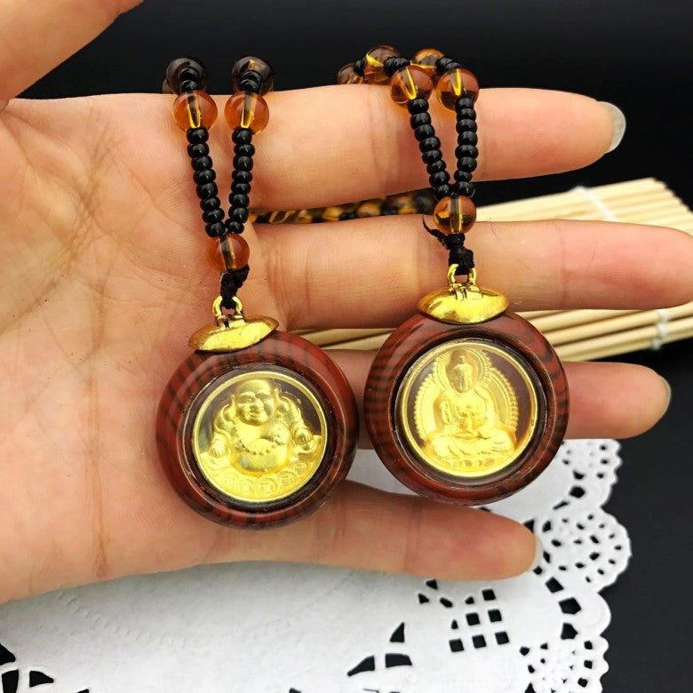 Women's & Men's Buddha Scenic Spot Maitreya Double-sided Statue Pendant