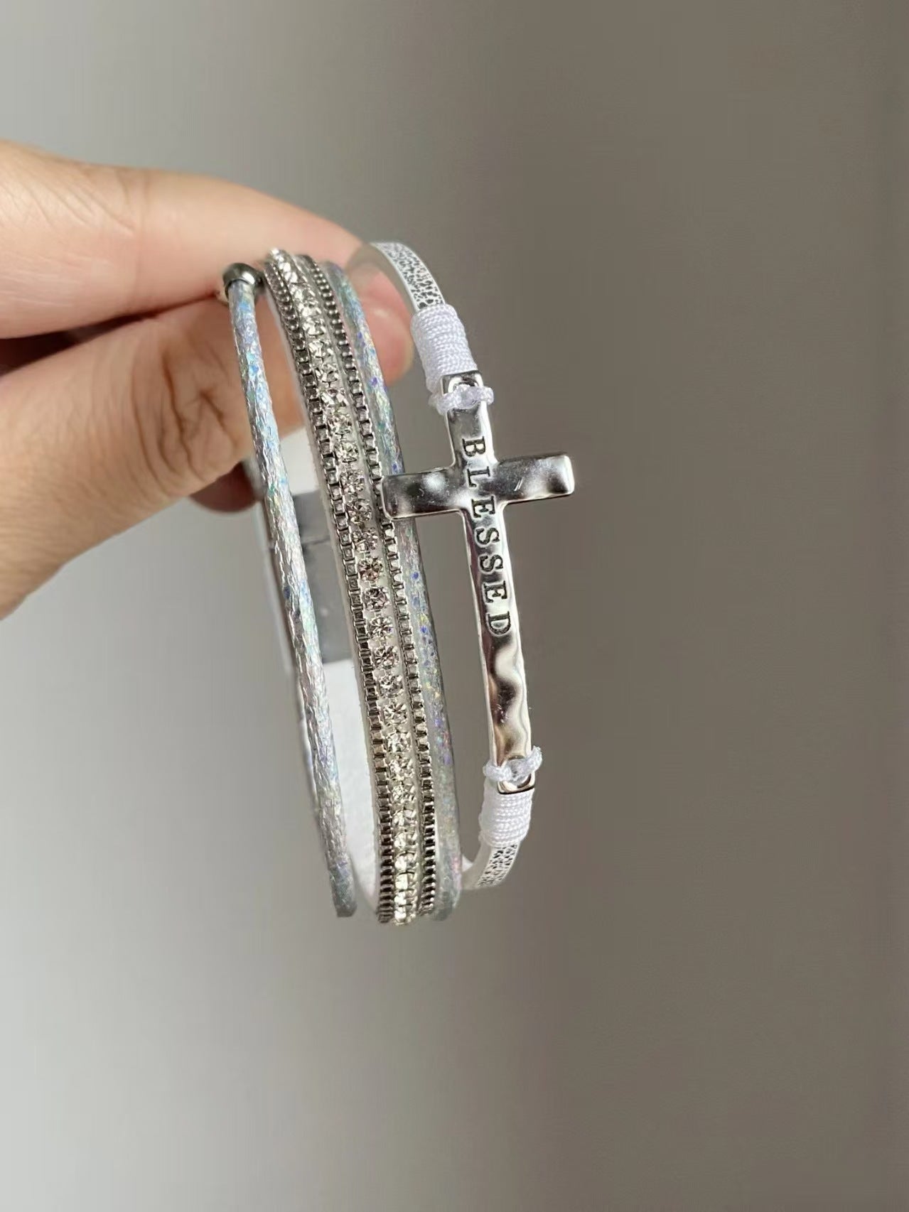 Dark Hot Style Leather Cross Retro Personality High Sense Fashionable Bracelets