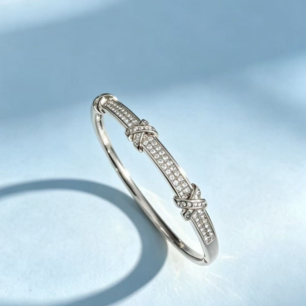 Women's Cross Diamond Gold Niche Design Source Bracelet