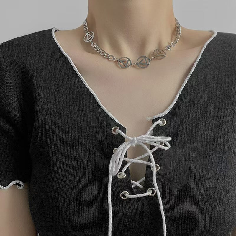 Women's & Men's Pearl Cross Hip Hop Niche Design Clavicle Necklaces