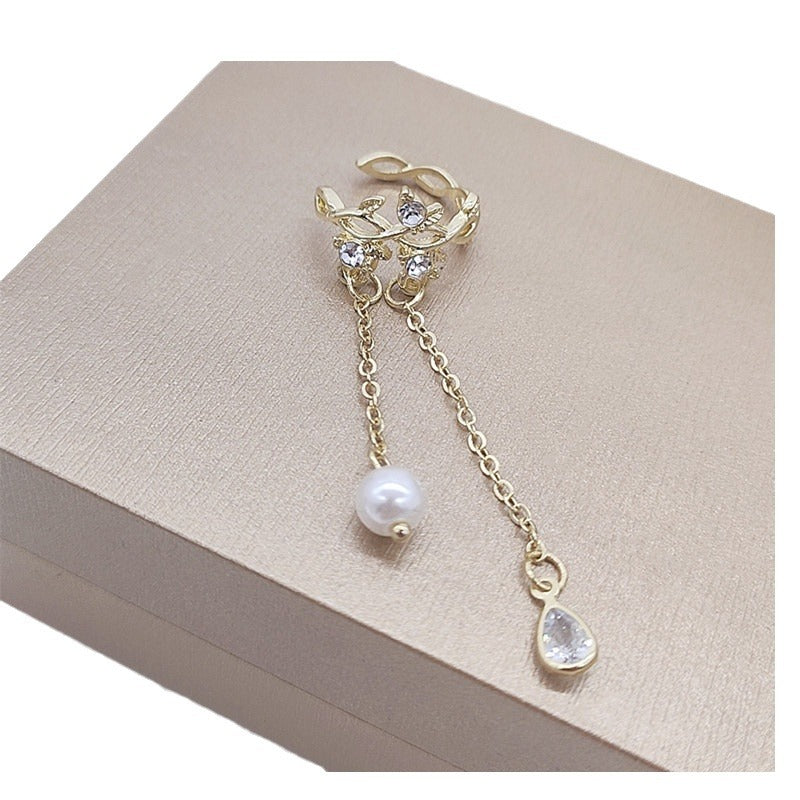 Vine Tassel No Pierced Female Light Luxury Minority Design High-grade Earrings