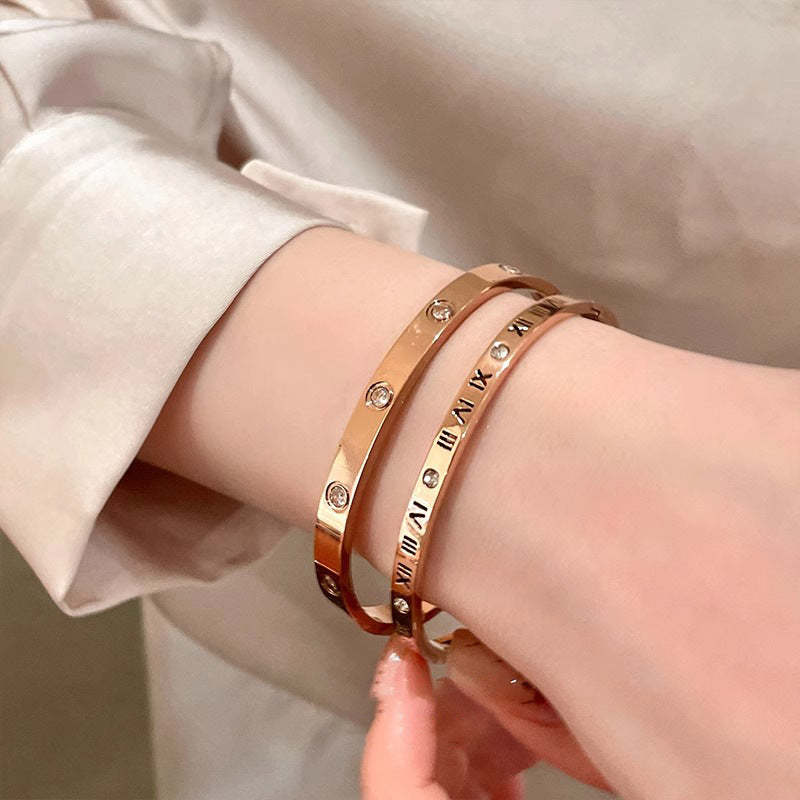 Small Waist Titanium Steel Female Light Bracelets