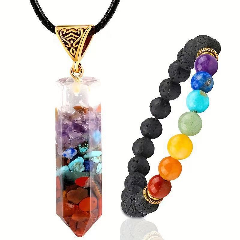 Pretty Men's Natural Crystal Gravel High-grade Pendant