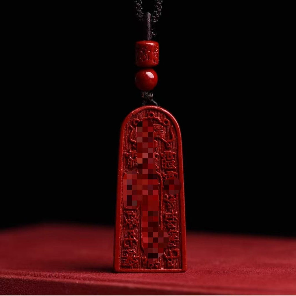 Women's & Men's Cinnabar Straight Hair Order Purple Gold Sand Pendants