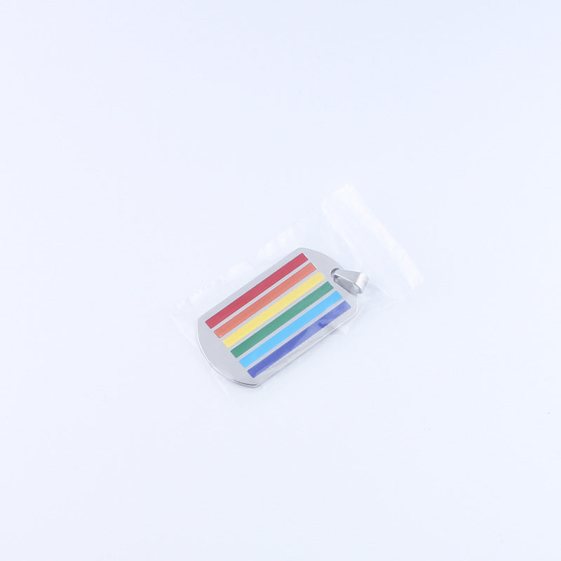 Steel Simple Hip Hop Trendy Male Female Dog Tag Necklaces