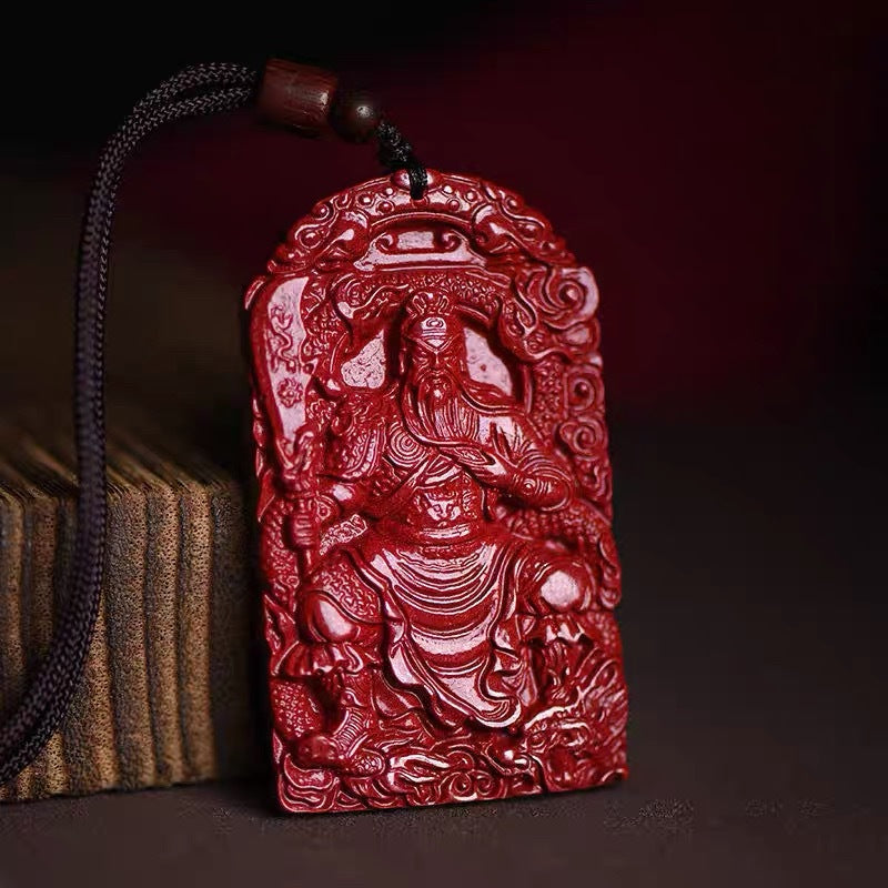 Men's Guan Yu Low Content Purple Gold Sand God Of War Pendant
