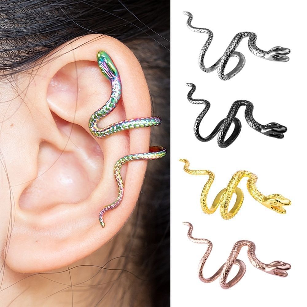 Comfortable Cool Attractive Three-dimensional Snake Adjustable Earrings