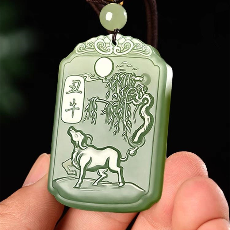 Jade Eight Patron Saints Buddha Colored Glaze Twee Zodiac Live Pendants