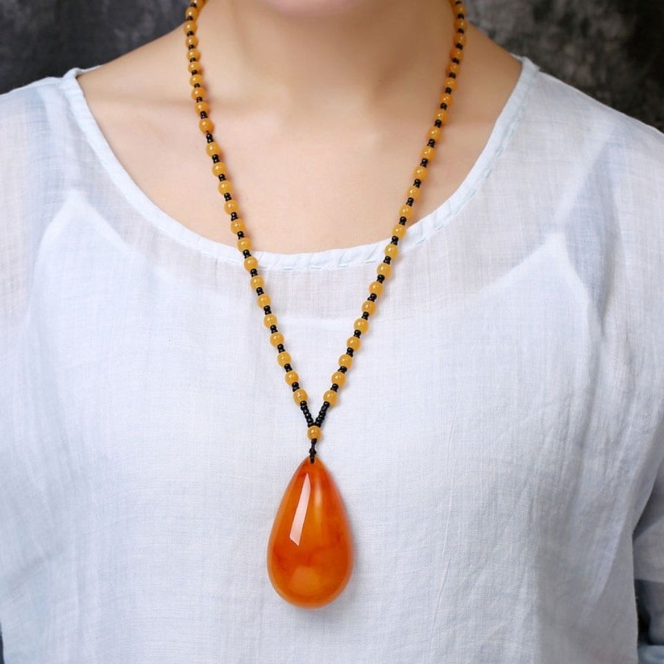 Women's & Men's Peace Buckle Lucky Gourd Long Sweater Pendant