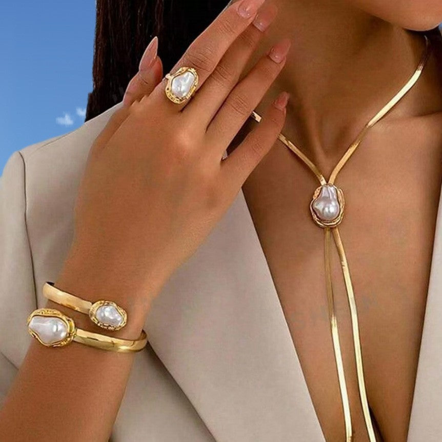 Stylish Women's Fashionable Simple Turquoise Suit Jewelry Set