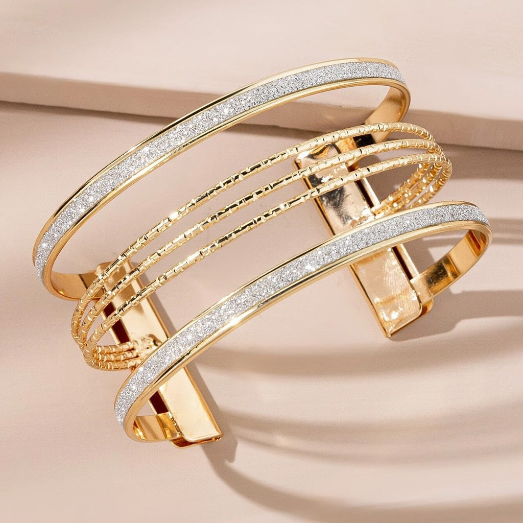 Diamond Heart Shaped Love Open Adjustable Double Bracelets
