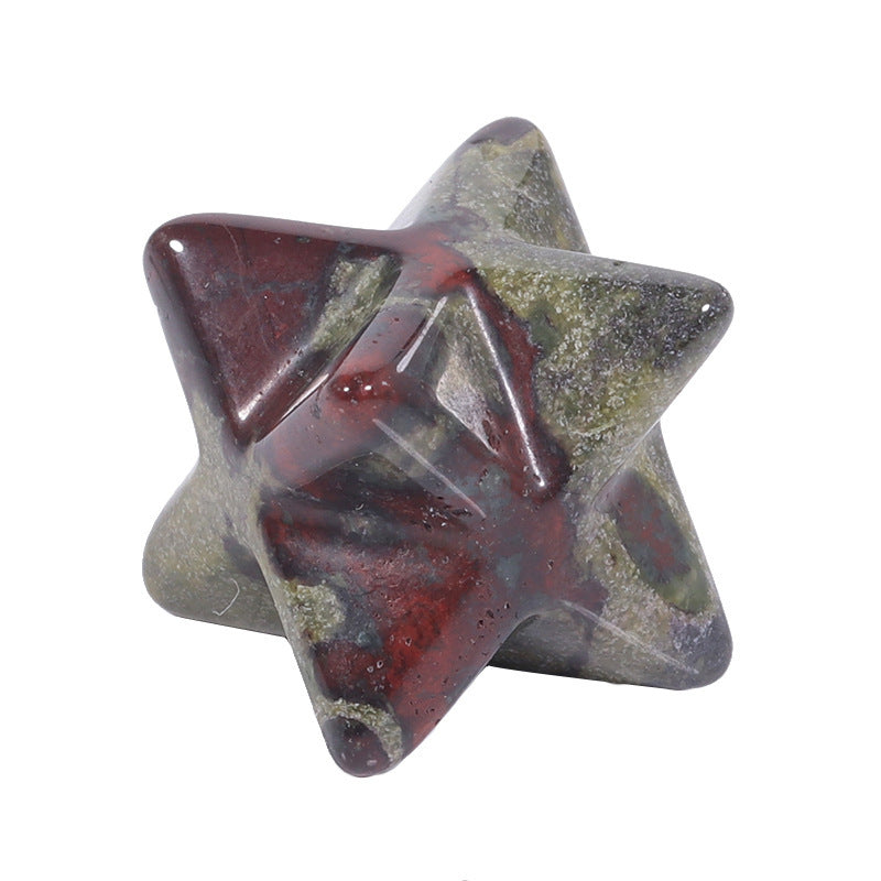 Natural Crystal Stone Six-pointed Star Three-dimensional Of Pendants