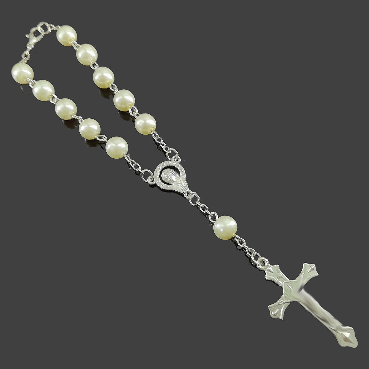 Geometric Imitation Pearl Long Sweater Decorations Jewelry Set