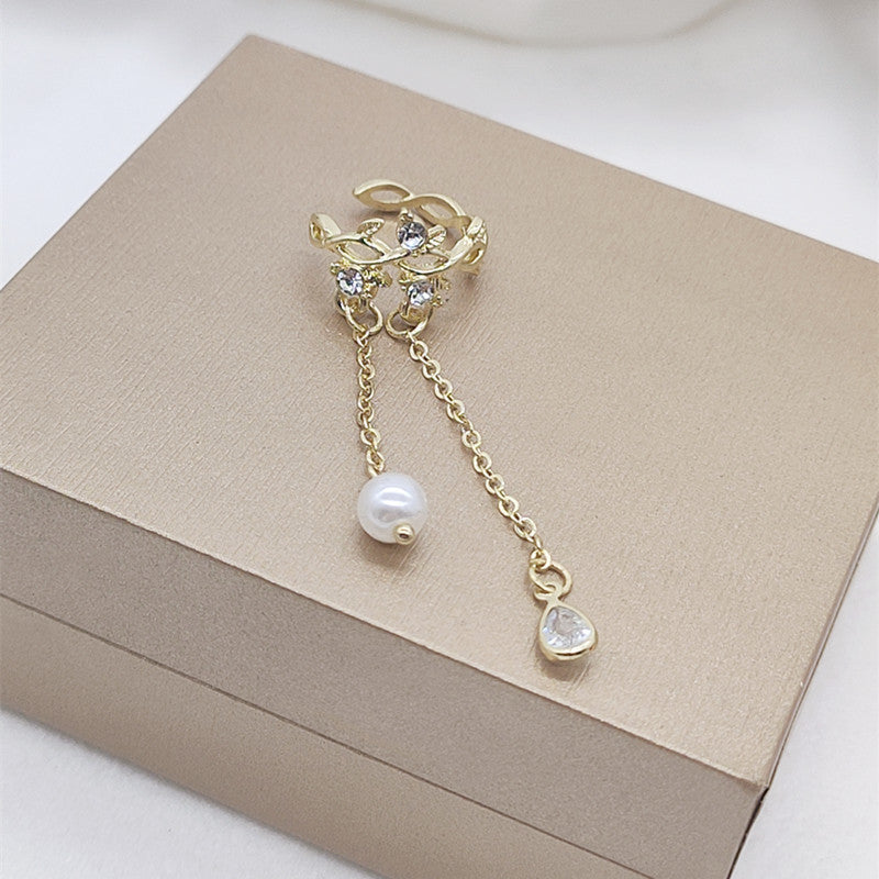 Vine Tassel No Pierced Female Light Luxury Minority Design High-grade Earrings