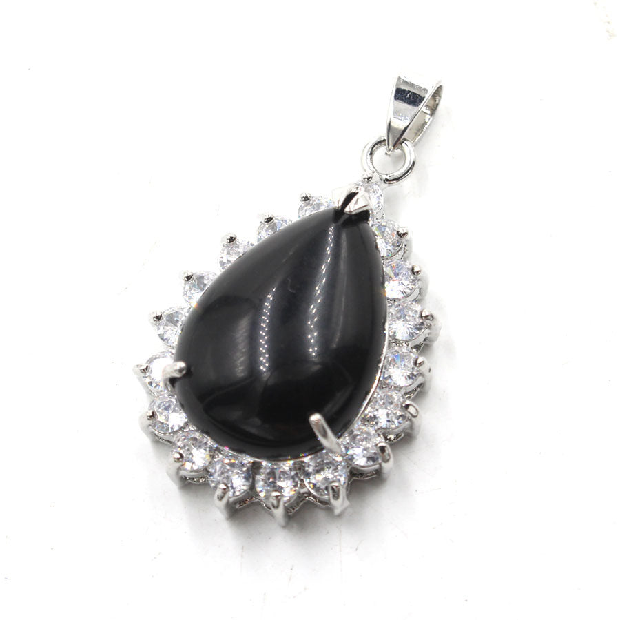 Drop-shaped Crystal Inlaid Rhinestone Edge Fashion Pendant