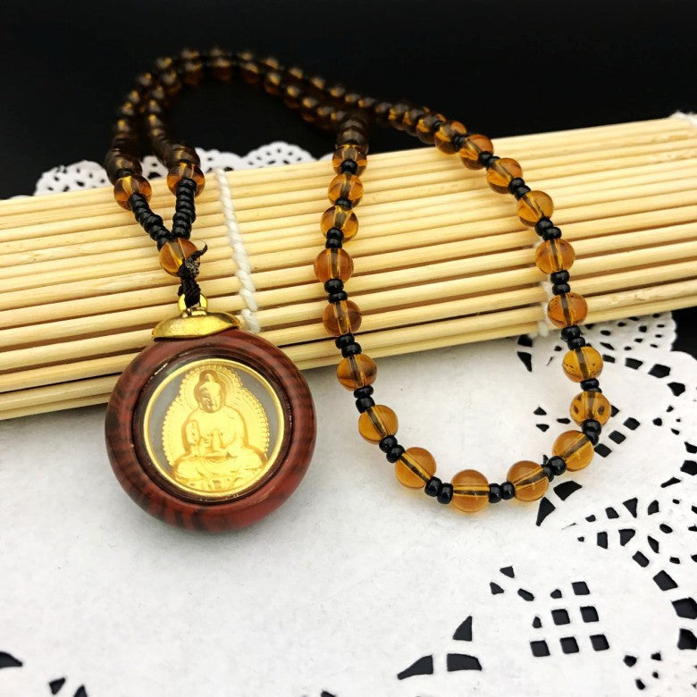 Women's & Men's Buddha Scenic Spot Maitreya Double-sided Statue Pendant